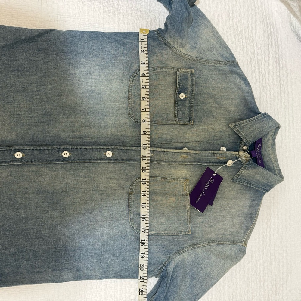 Ralph Lauren collection Light Blue Denim Shirt, size 4, brand new. Women’s - Picture 6 of 9